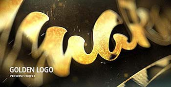 پروژه افترافکت Golden Logo-9331620