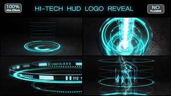 پروژه افترافکت Hi-tech HUD Logo-17570074