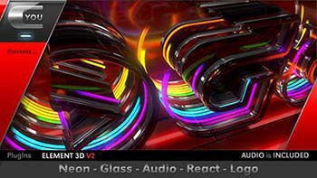 پروژه افترافکت Neon Glass Audio-19640892