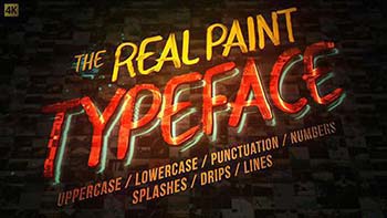 پروژه افترافکت Real Paint Typeface-19688638