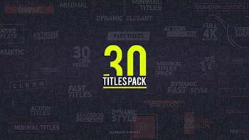 پروژه افترافکت 30 Titles Pack-19685919