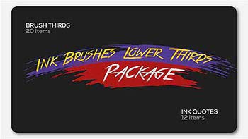 پروژه افترافکت Ink Brushes -19789500