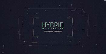 پروژه افترافکت Hybrid Ui Screens-19560630