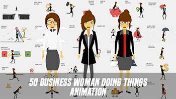 پروژه افترافکت Business Woman-19853611