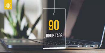 پروژه افترافکت 90 Drop Tags-19980498