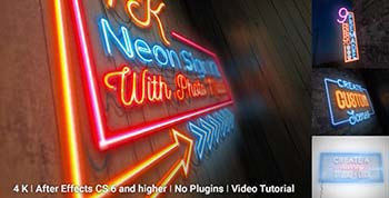 پروژه افترافکت Neon Sign Kit-20037583