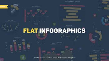 پروژه افترافکت Flat Design Infographics-19610712