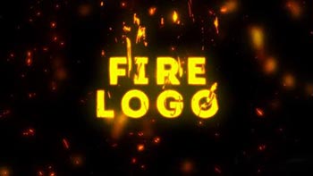 Cartoon Fire Logo-96341416