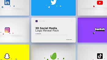 3D Social Media Logo-26349434
