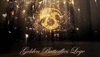 Golden Butterflies Logo V4-855432