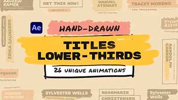 Hand Drawn Brush Titles Lower Thirds-32491154