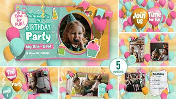 Happy Birthday invitation and Slideshow-32337846