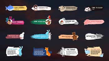 Kids Animals Lower Thirds-32385832