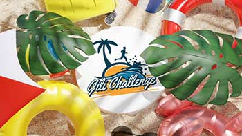 Beach Tropical Logo Reveal 3D-32981365