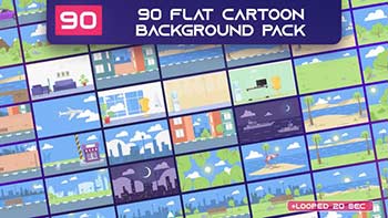 90 Flat Cartoon Background Pack-33333960