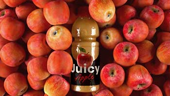 Red Apple Juice Bottle Label-32810586