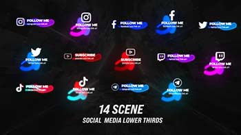 Glow Social Media Lower Thirds-33718494