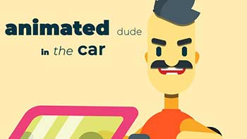 Animated dude in the car-33804425