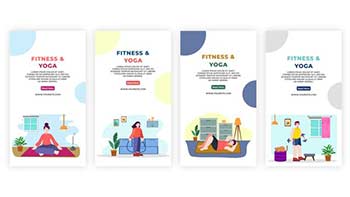Fitness and Yoga Animation Instagram Story Template-39142139