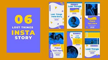 Colorful Lost Things Minimalistic Instagram Reels Template or Story Pack-39146235