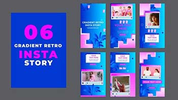 Multicolor Gradient Retro Instagram Story Pack-39146993