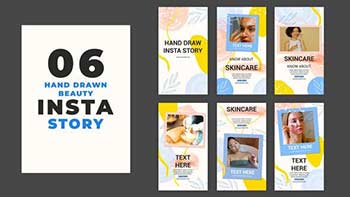 Skin Care Hand Drawn Beauty Instagram Story-39147034
