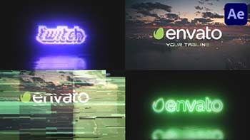 Glitch Neon Logo for After Effects-39167231