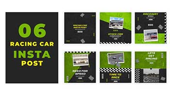 Racing Car Competition Instagram Social Media Post-39185078