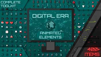 Digital Era 400 Animated Icons and Elements Pack-20790600