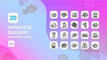 Japanese Dessert Animated Icons After Effects-39385865
