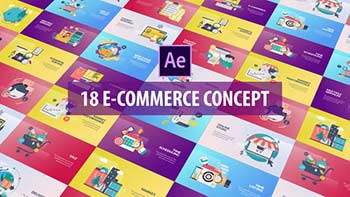E-Commerce Concept-Flat Animation-26282336