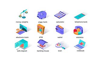 Banking-Isometric Icons-39417295