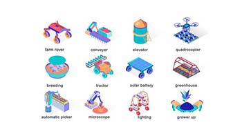 Farming of the future-Isometric Icons-39425445