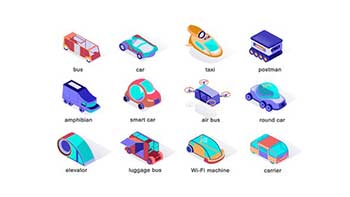 Transport of the future-Isometric Icons-39425868