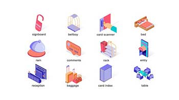 Hotel-Isometric Icons-39426187