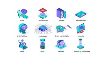 Robotics-Isometric Icons-39427419