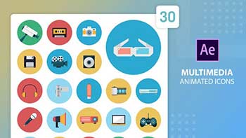 Multimedia Animated Icons After Effects-39471738