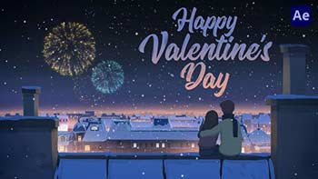 Happy Valentines Day Card Animation-35608209