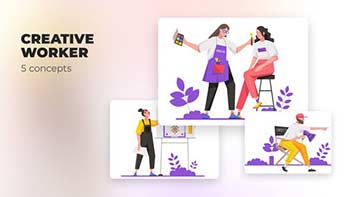 Creative worker-Flat concepts-39487077