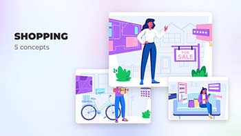 Types of shopping-Flat concepts-39487963