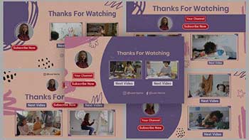 Scribble Youtube End Screen Templates-39505866