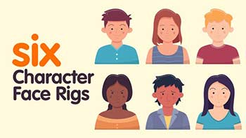 Six Character Face Rigs-After Effects template-36302913