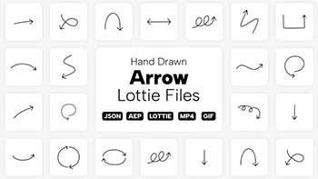 Hand Drawn Arrow Lottie Elements-39551722