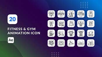 Fitness and Gym Animated Icons After Effects-39606035