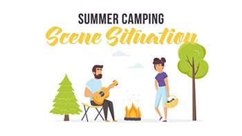 Summer camping-Scene Situation-27608511