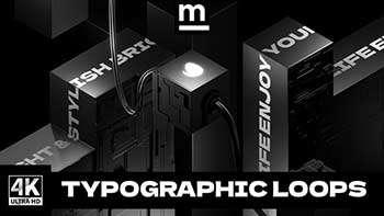3D Abstract Typography Loops-39188658