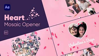 Heart Mosaic Opener For After Effects-39624007