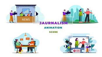 Journalism Character Animation Scenee-39651624