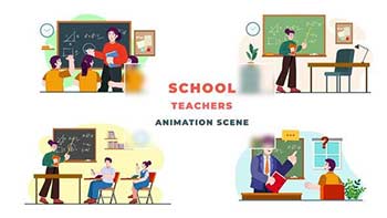 School Teacher Character Animation Scene-39652373