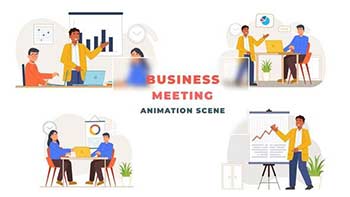 Business Meeting Animation Scene-39652639